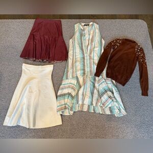 Bundle of 4 Skirts Dress Sweater Size Small Lord & Taylor